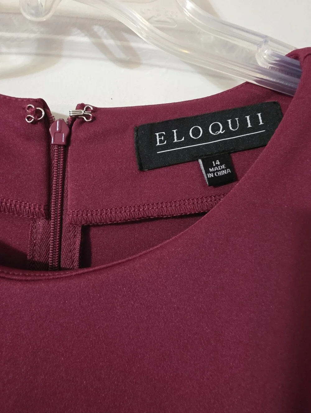 Eloquii Berry Bell-Sleeve Sheath Dress